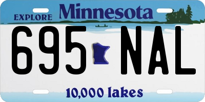 MN license plate 695NAL