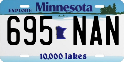 MN license plate 695NAN