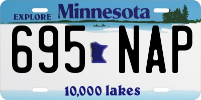 MN license plate 695NAP