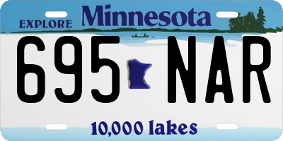 MN license plate 695NAR