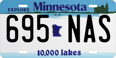 MN license plate 695NAS