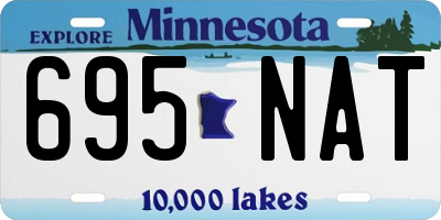 MN license plate 695NAT