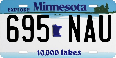MN license plate 695NAU