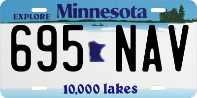 MN license plate 695NAV