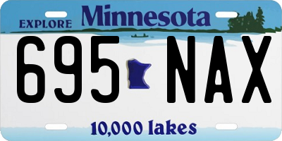 MN license plate 695NAX