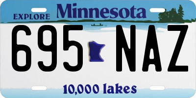 MN license plate 695NAZ