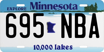 MN license plate 695NBA