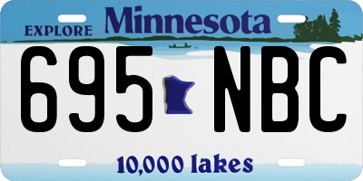 MN license plate 695NBC