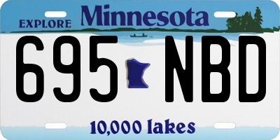 MN license plate 695NBD