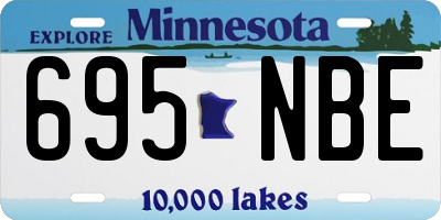 MN license plate 695NBE
