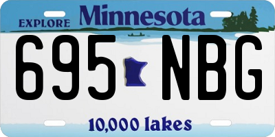 MN license plate 695NBG