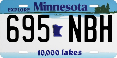 MN license plate 695NBH