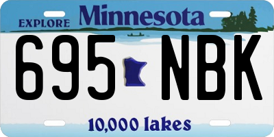 MN license plate 695NBK