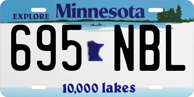 MN license plate 695NBL