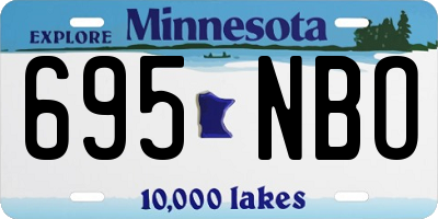 MN license plate 695NBO
