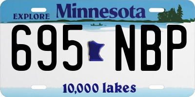 MN license plate 695NBP
