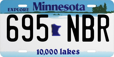 MN license plate 695NBR