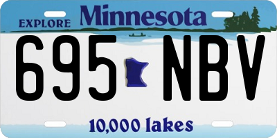 MN license plate 695NBV