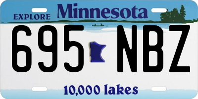 MN license plate 695NBZ