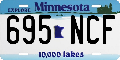 MN license plate 695NCF