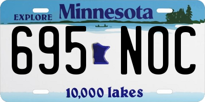 MN license plate 695NOC