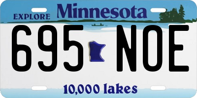 MN license plate 695NOE