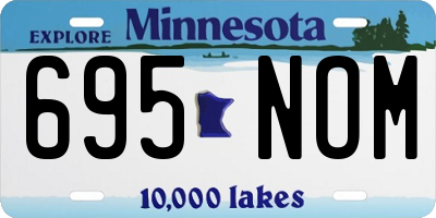 MN license plate 695NOM