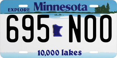 MN license plate 695NOO