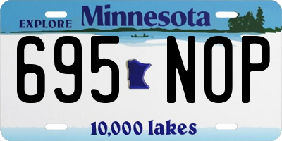 MN license plate 695NOP