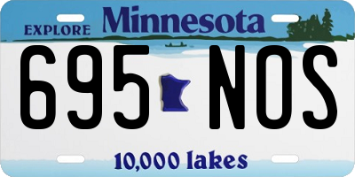 MN license plate 695NOS
