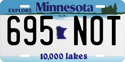 MN license plate 695NOT