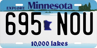 MN license plate 695NOU