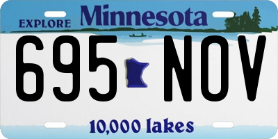 MN license plate 695NOV