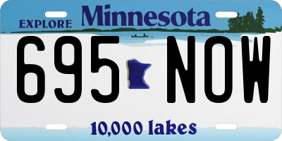MN license plate 695NOW