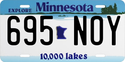 MN license plate 695NOY