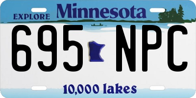 MN license plate 695NPC