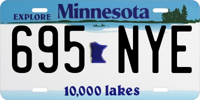 MN license plate 695NYE