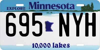 MN license plate 695NYH