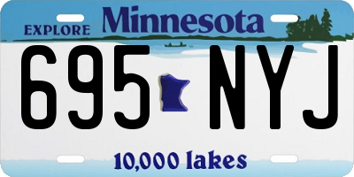 MN license plate 695NYJ