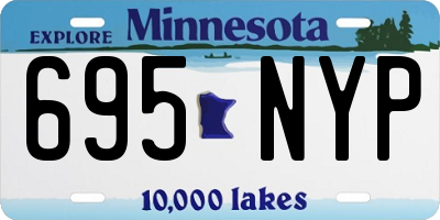 MN license plate 695NYP