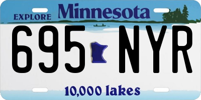 MN license plate 695NYR