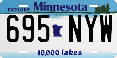 MN license plate 695NYW