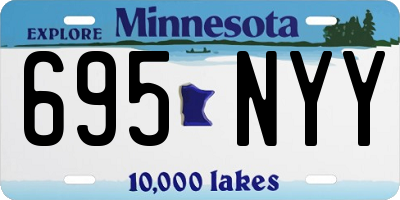 MN license plate 695NYY