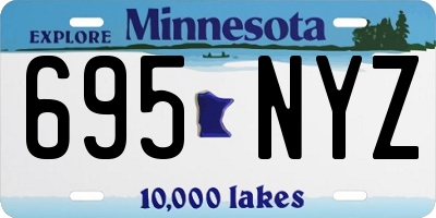 MN license plate 695NYZ