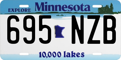MN license plate 695NZB