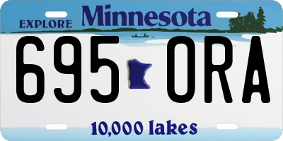MN license plate 695ORA