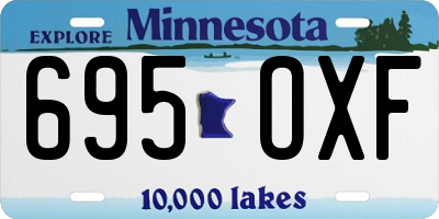 MN license plate 695OXF