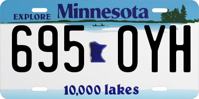MN license plate 695OYH