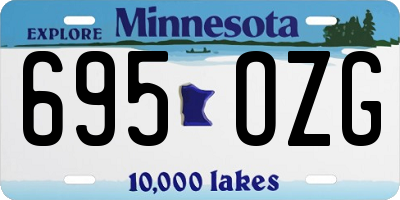 MN license plate 695OZG
