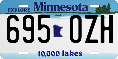 MN license plate 695OZH